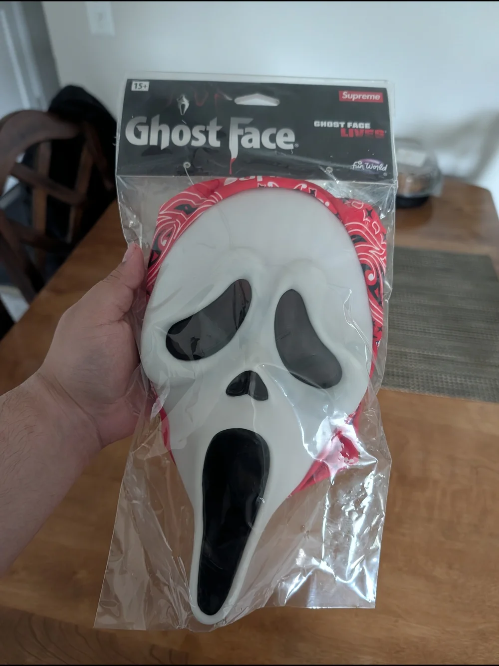 Supreme Red bandana Ghostface Mask (scream mask)